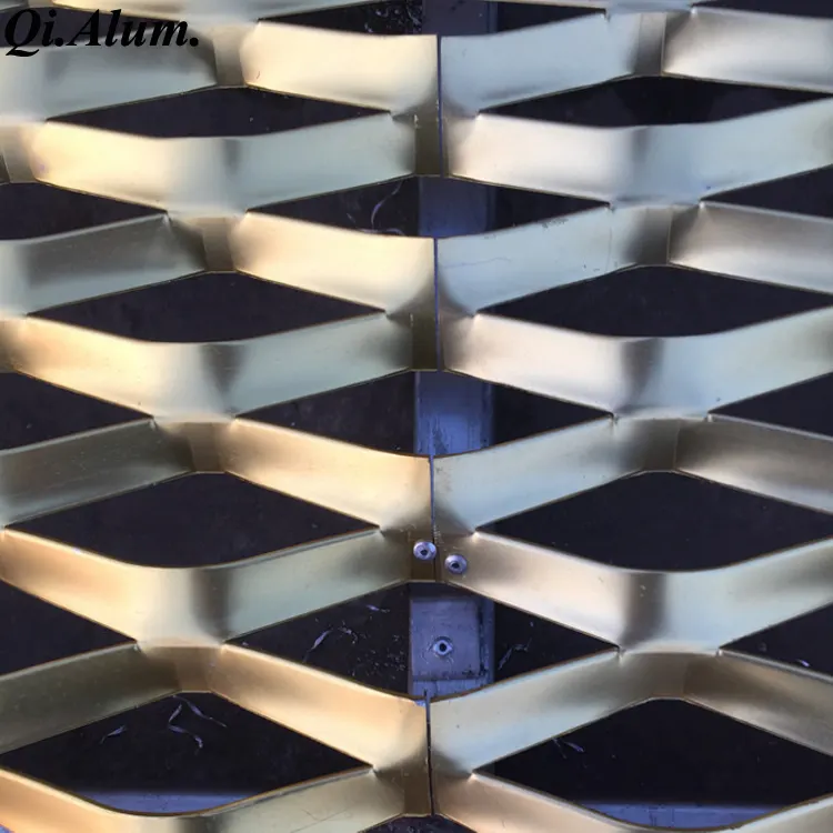 Feuille de grillage aluminium 3 mm Bunnings pour rideau extérieur décoratif balcon — Foshan Qi Aluminum Decorative Materials Co., Ltd