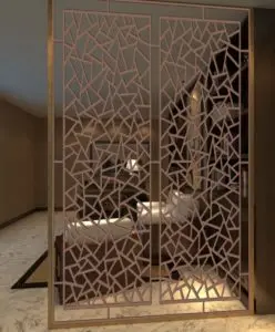 Panneau de façade en aluminium à découpe laser pour rideau mural intérieur