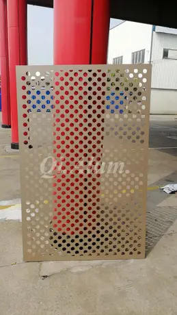 tôle métallique alu perforée légère pour façade