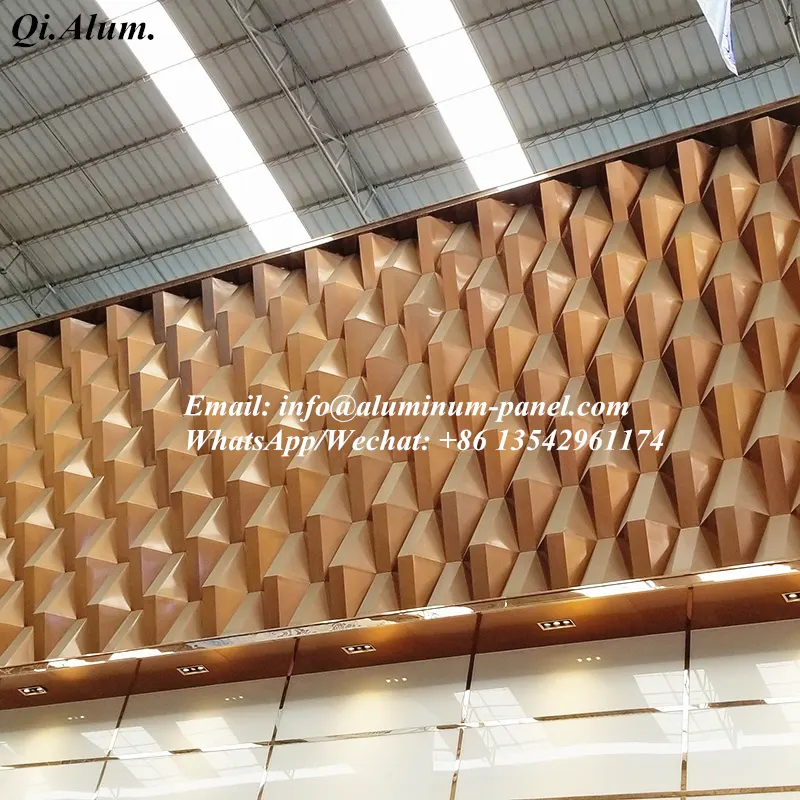 Panneau décoratif en aluminium à forme concave et convexe — Foshan Qi Aluminum Decorative Materials Co. Ltd