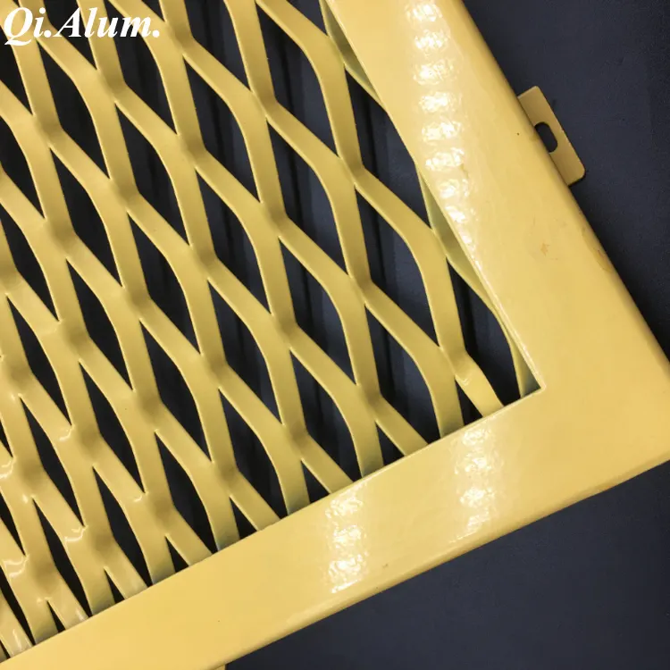Revêtement en treillis métallique expansé extérieur / revêtement en treillis métallique expansé en aluminium — Foshan Qi Aluminum Decorative Materials Co., Ltd