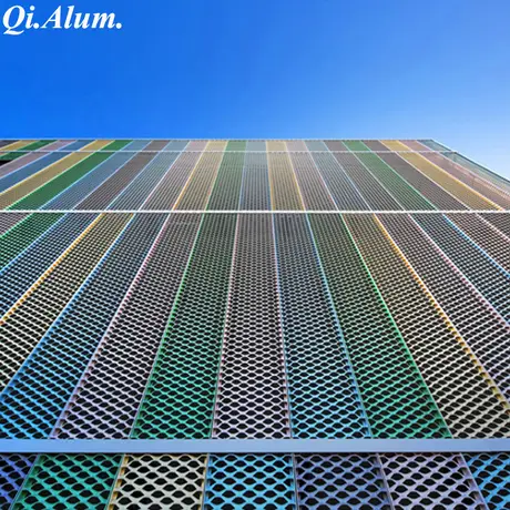 Panneau rideau en maille métallique en alliage d'aluminium