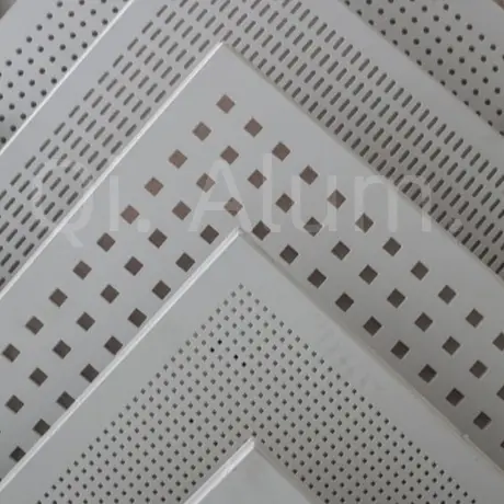 Vue extérieure décorative d'un panneau de façade architectural moderne en aluminium perforé solide 6