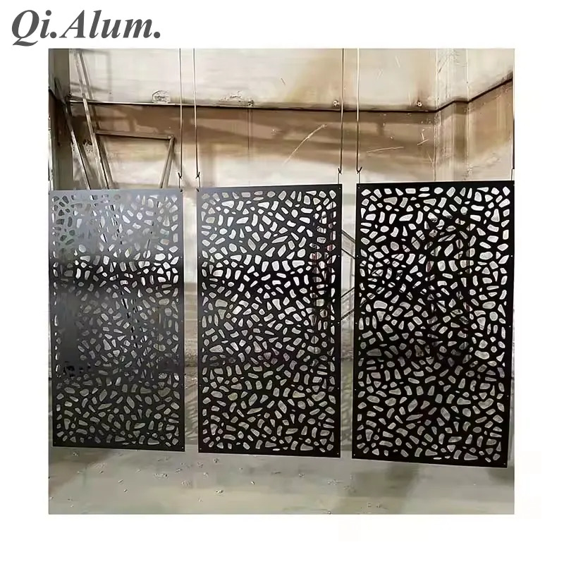 Écran décoratif en aluminium à découpe laser pour intérieur, écran de privatisation pour porche — Foshan Qi Aluminum Decorative Materials Co. Ltd